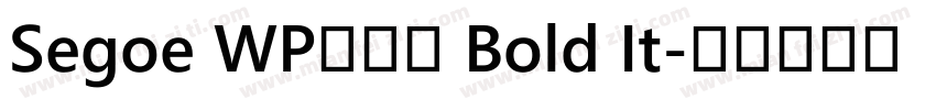 Segoe WP兰亭黑 Bold It字体转换